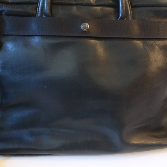 Womens Porter Yoshida & Co Japan Black Leather Messenger Laptop Briefcase Bag - Picture 3 of 16